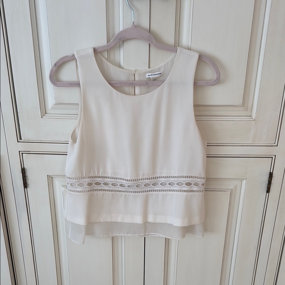 Elegant Cream Sleeveless Top